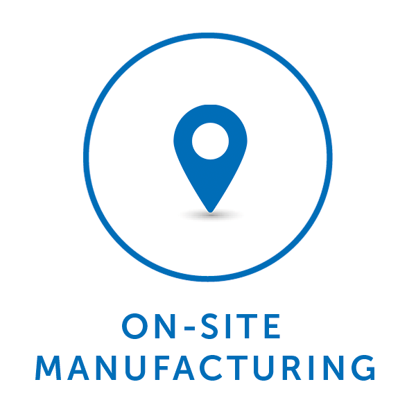 On-site manufacturing